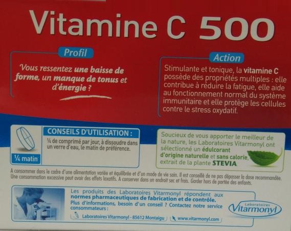 Vitarmonyl Vitamine C 500 Comprimés effervescents